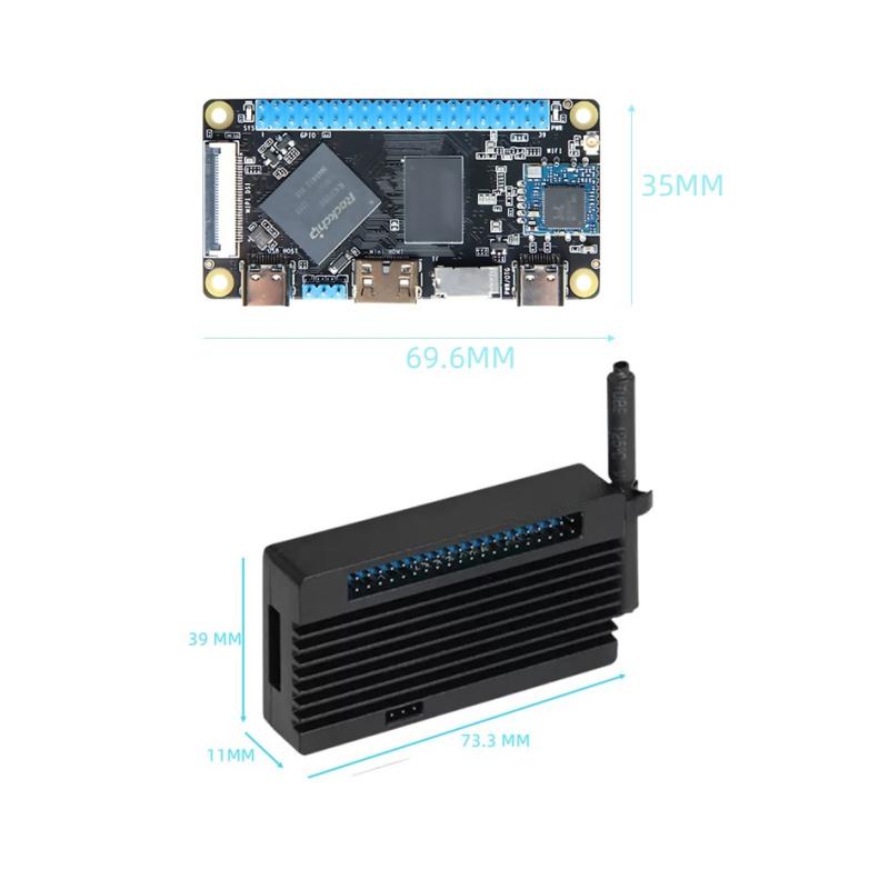 คอมพิวเตอร์บอร์ดเดี่ยว RK3566 ขนาดพกพาพร้อมฟังก์ชัน WiFi